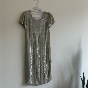 Chic Olive Sequin Mini Dress